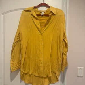 H&M Mustard Button Down Shirt